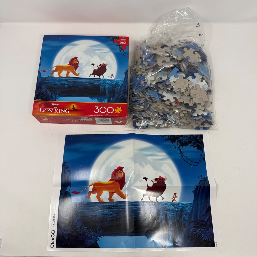 Ceaco Disney The Lion King 300 Piece Jigsaw Puzzle Simba Pumbaa Timon 24x18